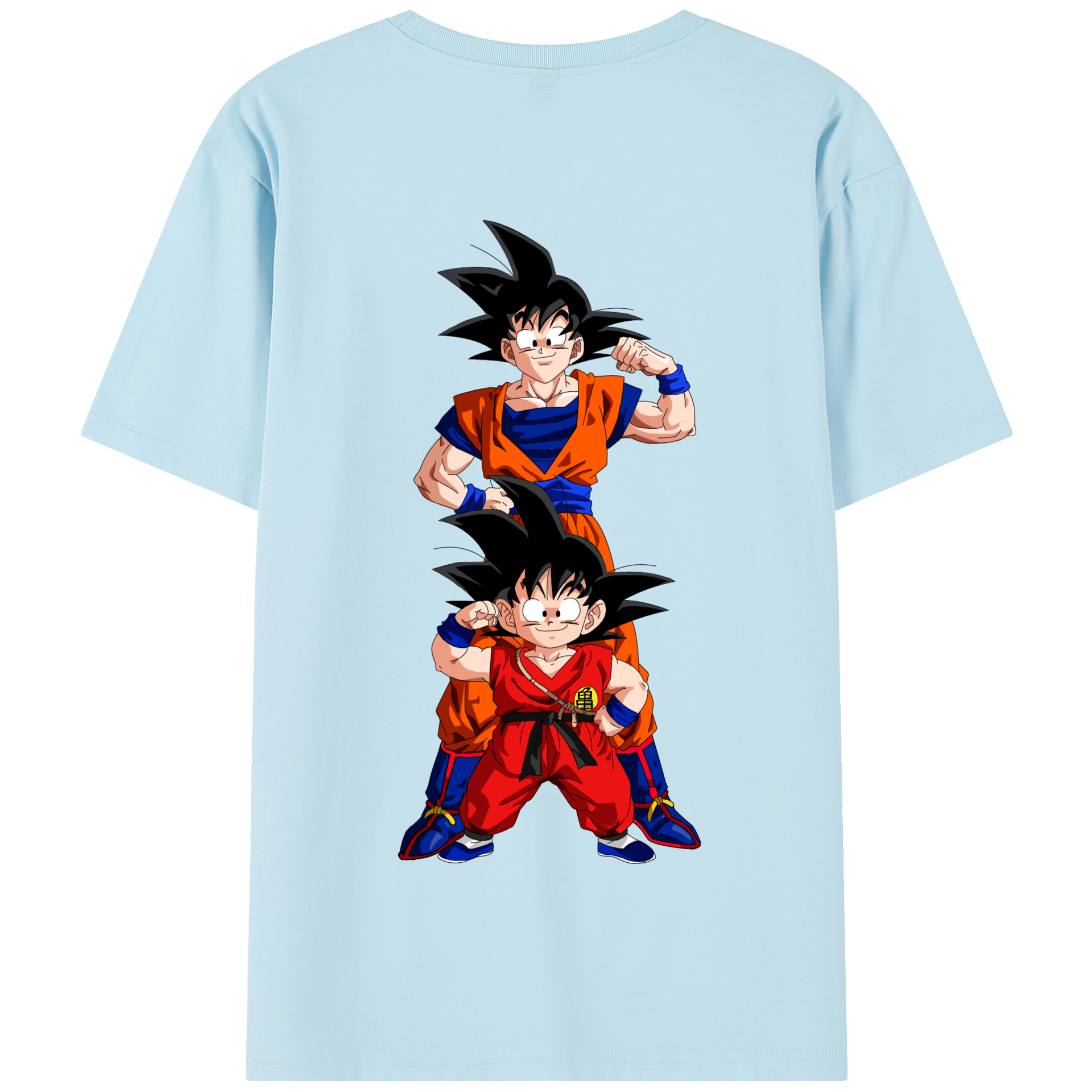 （画像用） ドラゴンボール 孫悟空（そん ごくう）Son Goku カカロット DRAGON BALL Kakarotto 綿100％半袖Tシャツ（背面プリント）